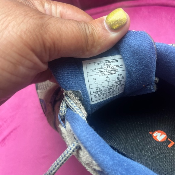 Merrell Gray and Blue Athletic Sneakers - Picture 6 of 6